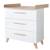 Chambre bébé 3 pièces - lit évolutif + commode à langer et armoire leon Blanc - chêne othello 5 - vertbaudet enfant 