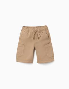 Short cargo en sergé avec cordon de serrage  - vertbaudet enfant