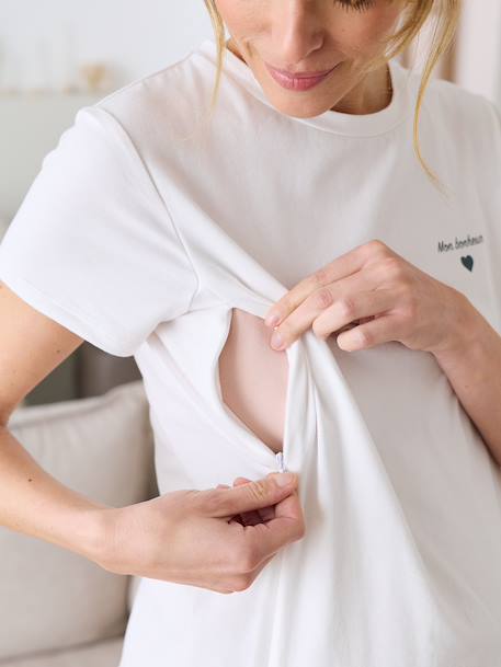 Ensemble 4 pièces homewear grossesse et allaitement Pack pyjama fleuri+vert sauge 18 - vertbaudet enfant 
