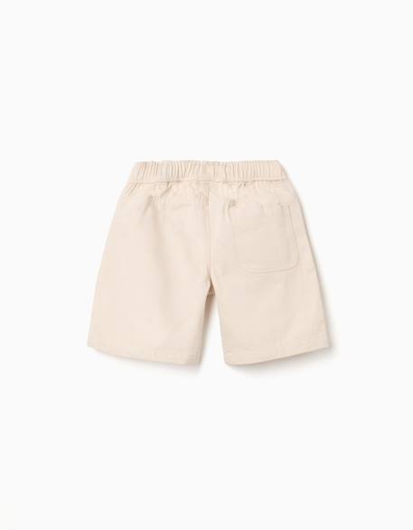 Short midi en sergé avec cordon de serrage Beige 2 - vertbaudet enfant 