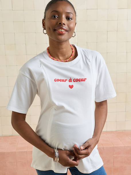 T-shirt manches courtes allaitement blanc 6 - vertbaudet enfant 