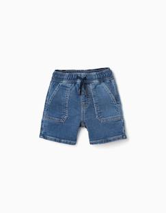 -Short midi en jean avec cordon de serrage
