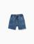 Short midi en jean avec cordon de serrage Bleu 1 - vertbaudet enfant 