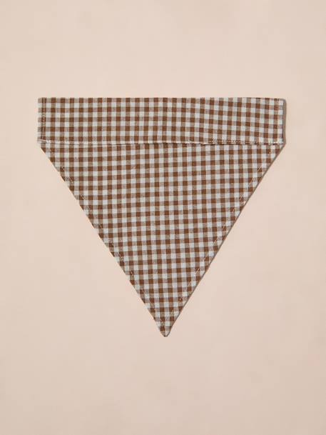 Bandana chien coton blanc imprimé+carreaux beige+marron imprimé 7 - vertbaudet enfant 
