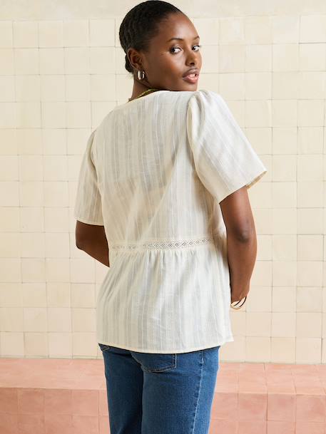 Blouse grossesse col V écru 4 - vertbaudet enfant 