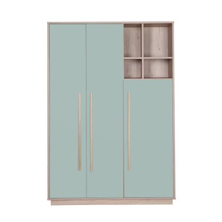 Armoire 3 portes 4 niches selva Vert sauge - noyer de virginie 4 - vertbaudet enfant 