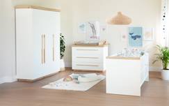 Chambre et rangement-Chambre-Chambre bébé complète - lit évolutif + commode à langer et armoire lumo