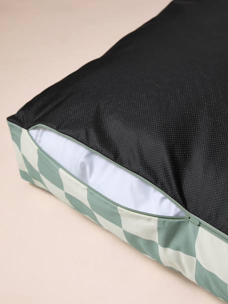 Housse matelas coton rectangle carreaux bleu+rayé blanc 4 - vertbaudet enfant 