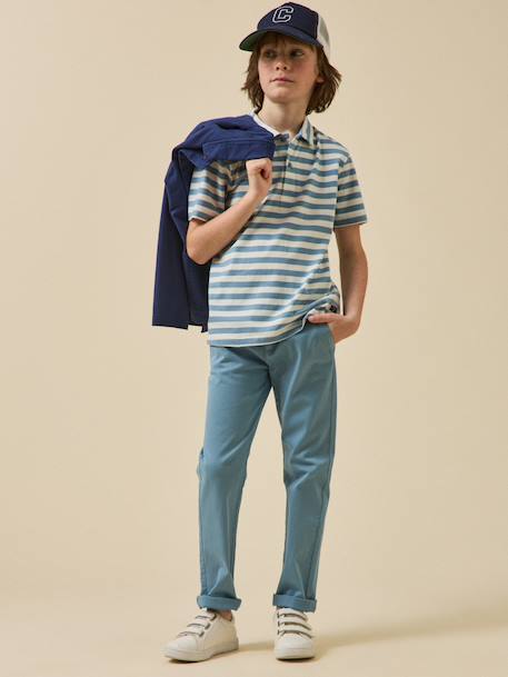 Chino light garçon Celadon+Indigo+Menthe+Orage+Rouge 11 - vertbaudet enfant 