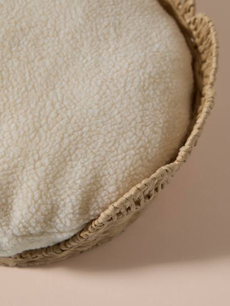 Panier animal feston avec coussin sherpa beige 5 - vertbaudet enfant 