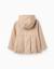 Parka à plis et capuche amovible Beige clair 2 - vertbaudet enfant 