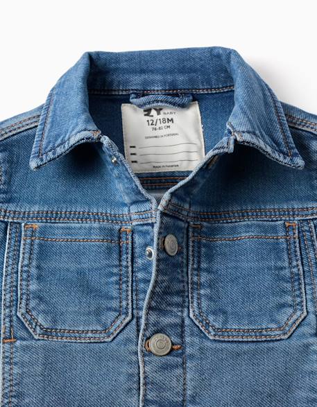 Veste en jean à quatre poches Bleu 3 - vertbaudet enfant 