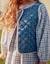 Gilet matelassé en coton à motif floral Bleu 2 - vertbaudet enfant 