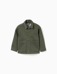 Bébé-Chemise, blouse-Surchemise en sergé à poches à l'avant