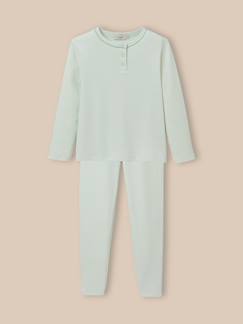 Pyjama en côtes  rayé  - vertbaudet enfant