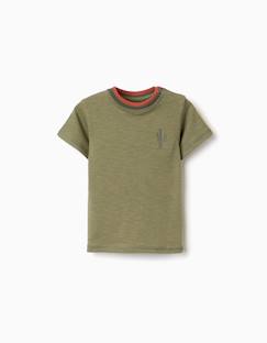 -T-shirt en coton avec cactus brodé