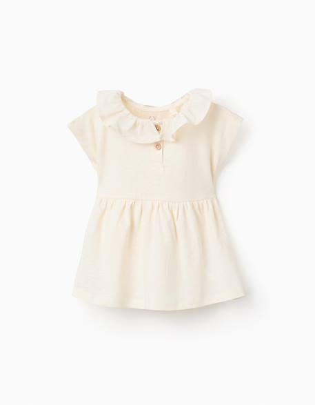 Bébé-T-shirt en coton à col volanté