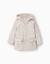 Parka en caoutchouc rembourrée à capuche Gris clair 1 - vertbaudet enfant 
