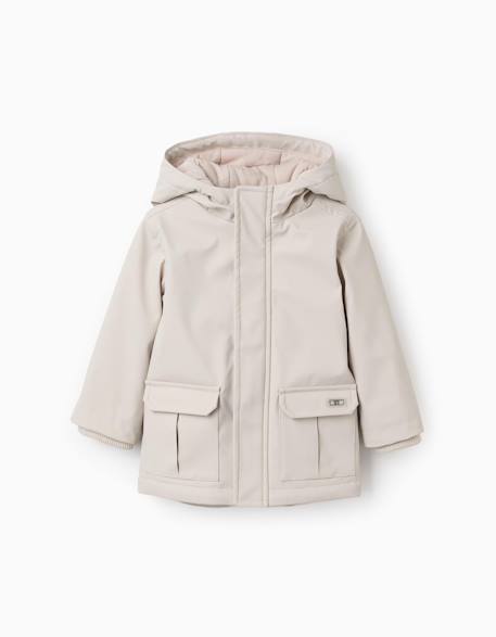 Bébé-Parka en caoutchouc rembourrée à capuche