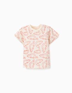 -T-shirt en coton à motif caméléon