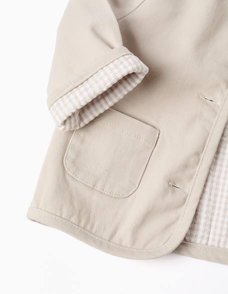 Veste matelassée réversible en coton Gris clair 5 - vertbaudet enfant 