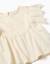 T-shirt en coton à manches volantées Beige clair+Vert foncé 3 - vertbaudet enfant 