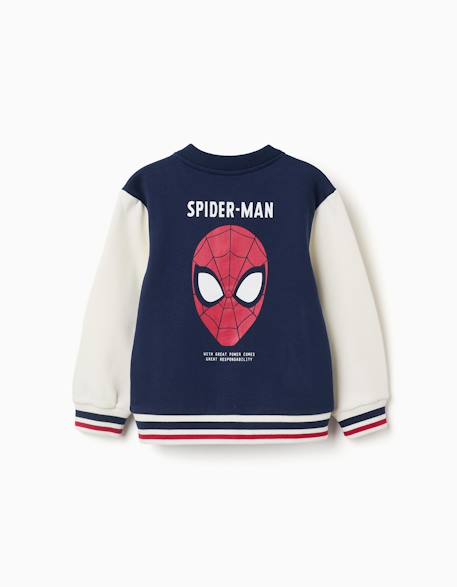 Blouson aviateur en coton peigné spider-man Bleu foncé 2 - vertbaudet enfant 
