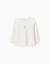 T-shirt en coton à manches longues et fleur en relief Blanc 1 - vertbaudet enfant 