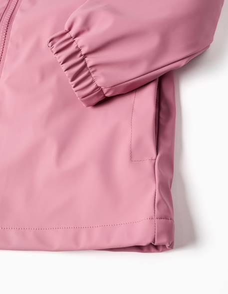Parka en caoutchouc à capuche et imprimé stitch Rose foncé 4 - vertbaudet enfant 