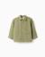 Chemise en gaze de coton à manches longues Vert foncé 1 - vertbaudet enfant 