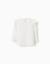 T-shirt en coton à manches longues et fleur en relief Blanc 2 - vertbaudet enfant 