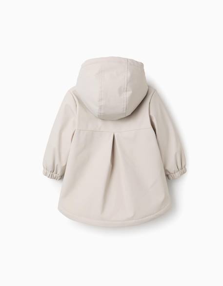 Parka rembourrée à capuche et volants Gris clair 2 - vertbaudet enfant 