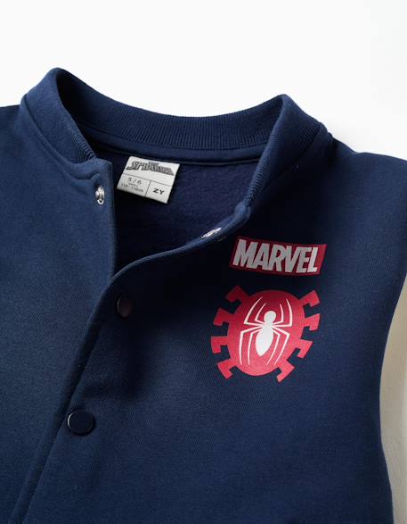 Blouson aviateur en coton peigné spider-man Bleu foncé 3 - vertbaudet enfant 