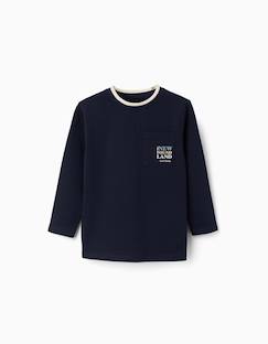 Garçon-T-shirt, polo, sous-pull-T-shirt-T-shirt en coton à manches longues et poche
