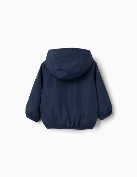 Coupe-vent avec capuche et poches Bleu foncé 2 - vertbaudet enfant 