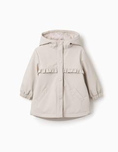 Bébé-Manteau, combipilote, nid d'ange-Parka rembourrée à capuche et volants