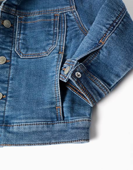 Veste en jean à quatre poches Bleu 4 - vertbaudet enfant 