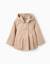 Parka à plis et capuche amovible Beige clair 1 - vertbaudet enfant 