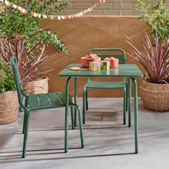 Jouet-Jeux de plein air-Aires de jeux-Mobilier de jardin-Salon de jardin enfant table et chaises métal anna - 2 places, 48x48cm