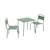Salon de jardin enfant table et chaises métal anna - 2 places, 48x48cm Vert de gris 2 - vertbaudet enfant 