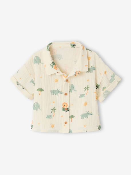 Ensemble chemise short bébé garçon vert émeraude 4 - vertbaudet enfant 