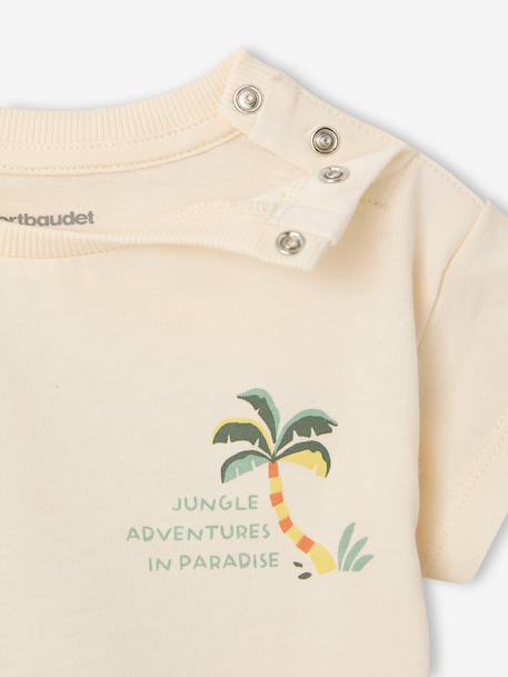 T-shirt manches courtes bébé garçon écru 2 - vertbaudet enfant 