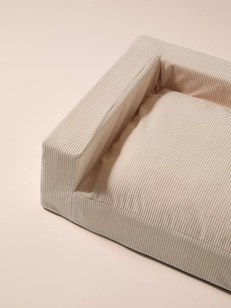 Sofa chien moyen velours côtelé écru 1 - vertbaudet enfant 