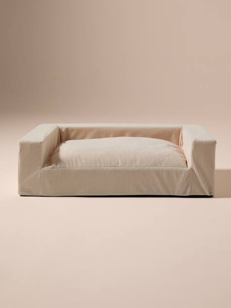 Sofa chien moyen velours côtelé écru 2 - vertbaudet enfant 
