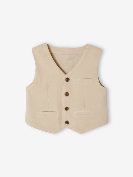 Ensemble 4 pièces bébé garçon cérémonie beige 2 - vertbaudet enfant 