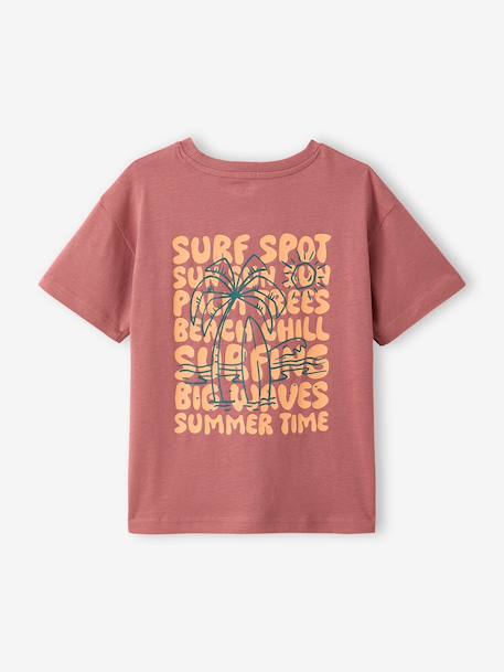 T-shirt garçon motifs devant et dos blanc+bleu ciel+bleu océan+bois de rose 23 - vertbaudet enfant 