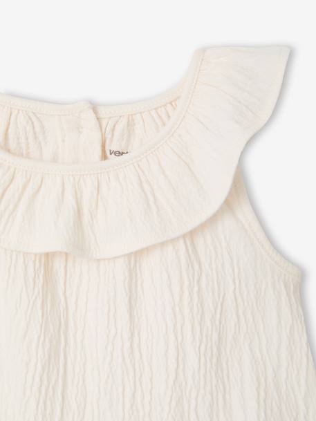 T-shirt sans manche bébé fille écru 2 - vertbaudet enfant 