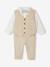 Ensemble 4 pièces bébé garçon cérémonie beige 1 - vertbaudet enfant 