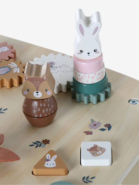 Table d'activités en bois FSC® Rétro Flower+Tanzanie 6 - vertbaudet enfant 