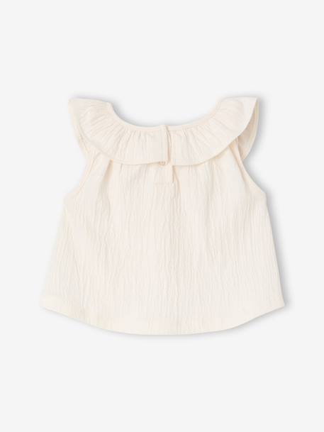 T-shirt sans manche bébé fille écru 4 - vertbaudet enfant 
